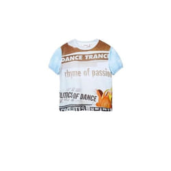 T-shirt texturé journal femme Desigual