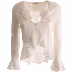 Blouse manches longues volants femme Desigual