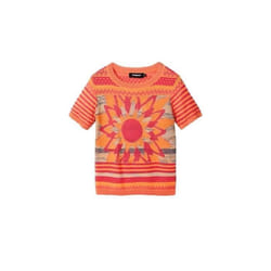 T-shirt fleur maille femme Desigual