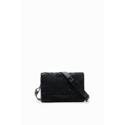 Sac à bandoulière - DESIGUAL - 23WAXP75 - Noir - Effet cuir - Motifs floraux - Poches multiples