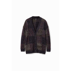 Cardigan oversize carreaux femme Desigual