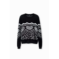 Pull frises cœurs femme Desigual