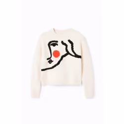 Pull oversize visage femme Desigual