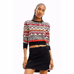 Pull court frises femme Desigual
