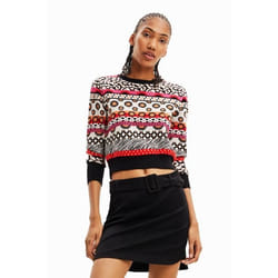 Pull court frises femme Desigual