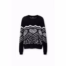 Pull frises cœurs femme Desigual