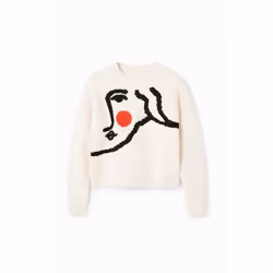 Pull oversize visage femme Desigual
