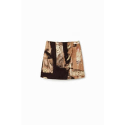 Mini jupe jacquard arty femme Desigual