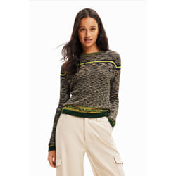 Pull fin jaspé femme Desigual