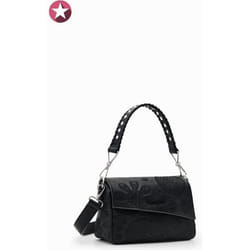 Sac Bandoulière - DESIGUAL - 24SAXP26 - Noir - Effet cuir - Zippée - Dimensions compactes