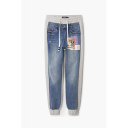 Jogging en jeans femme Desigual Mickey