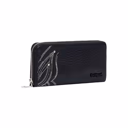 Desigual Porte-monnaie noir pour femme Goodall Fiona Long Wallet 275621
