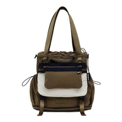Desigual Sac à dos de loisirs kaki pour femme et homme - Basic Modular Discover Backpack Khaki 321008