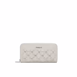 Desigual Porte-monnaie beige pour femme - New Patch Fiona Long Wallet Piedra 315852