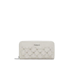 Desigual Porte-monnaie beige pour femme - New Patch Fiona Long Wallet Piedra 315852