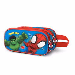 Trousse Double 3D - Marvel Spiderman Team - Multicolore - Taille Unique