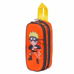 Trousse à crayons - KARACTERMANIA - Naruto Chikara - Double compartiment - Multicolore - Taille Unique