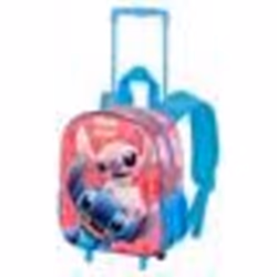 Sac à dos 3D à Roulettes Petit - Disney Lilo et Stitch Match - Rose - Taille Unique