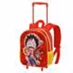 Sac à dos 3D à Roulettes Petit - One Piece Luffy - Rouge- Taille Unique