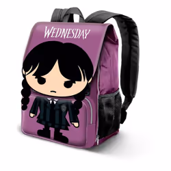 Sac à dos à rabat enfant Karactermania Wednesday Chibi