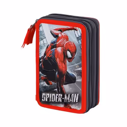 Trousse Triple Garnie - Marvel - Spiderman Rain - Multicolore - Mixte - Zippée