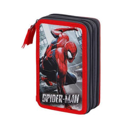 Trousse Triple Garnie - Marvel - Spiderman Rain - Multicolore - Mixte - Zippée