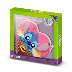 Journal Coeur + Stylo - Disney Lilo et Stitch Muffin - Rose - Taille Unique