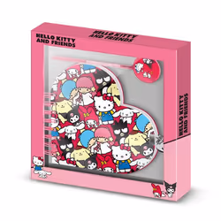 Journal Coeur + Stylo - Hello Kitty Friends - Multicolore- Taille Unique