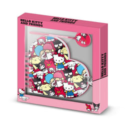 Journal Coeur + Stylo - Hello Kitty Friends - Multicolore- Taille Unique