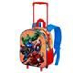 Sac à dos 3D à Roulettes Petit - Marvel Avengers Attack - Rouge - Taille Unique