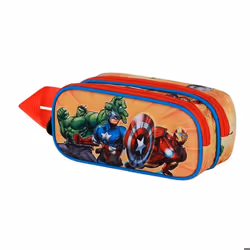 Trousse Double 3D - Marvel Avengers Attack - Rouge - Taille Unique