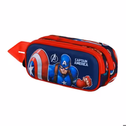 Trousse Double 3D - Marvel Captain America Patriot - Multicolore - Taille Unique