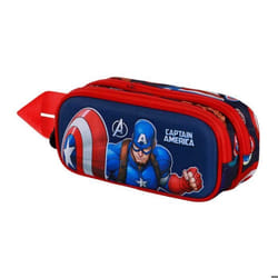 Trousse Double 3D - Marvel Captain America Patriot - Multicolore - Taille Unique