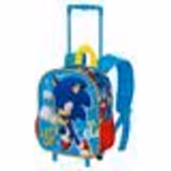 Sac à dos 3D à Roulettes Petit - Sonic Go - Bleu- Taille Unique