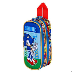 Trousse Double 3D - Sonic Unstoppable - Bleu- Taille Unique