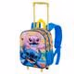 Sac à dos 3D à Roulettes Petit - Disney Lilo et Stitch Ocean - Bleu - Taille Unique