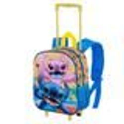 Sac à dos 3D à Roulettes Petit - Disney Lilo et Stitch Ocean - Bleu - Taille Unique