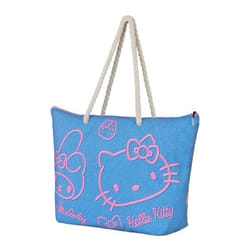 Sac de Plage Soleil - Hello Kitty Denim - Bleu - Taille Unique