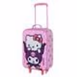 Valise Trolley Soft 3D - Hello Kitty Playful - Rose- Taille Unique