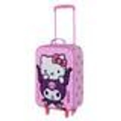 Valise Trolley Soft 3D - Hello Kitty Playful - Rose- Taille Unique