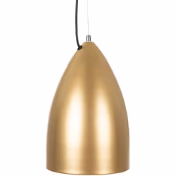 Lustre en aluminium doré Aluminium Diamètre 20 x Hauteur 30 cm Ampoule E27-40 watts non fournie. Câble : Longueur 1.10 mètre