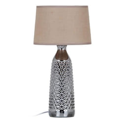 Lampe de bureau en toile à sac et céramique BigBuy Home