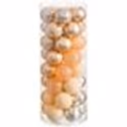 Boules de Noël - LOLAHOME - Lot de 40 - Plastique doré - Ø 6 cm - 5 finitions variées