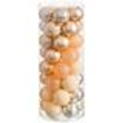 Boules de Noël - LOLAHOME - Lot de 40 - Plastique doré - Ø 6 cm - 5 finitions variées