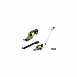 Kit taille-haie/gazon portatif, extensible et doté de roues alimentées par batterie. Il est très pratique grâce à son design ...