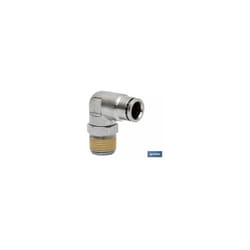 Connexion coudée pour tube de 10 mm. Filetage 3/8