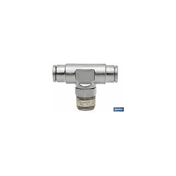 Raccordement en t tube de 8 mm. Mâle 1/8