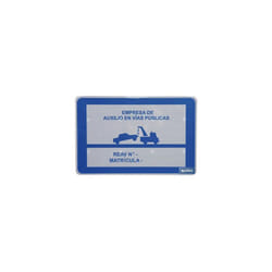 Plaque V-24 homologuée pour grues de sauvetage routier 34x22cm en aluminium