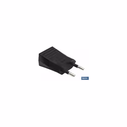 Prise bipolaire noire (10a-250v) La prise bipolaire noire est un connecteur électrique 10 A de classe II, conçu avec des broc ...