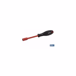 Tournevis à douille isolée 1000 V Sw 10 mm Tournevis isolé 1000 V avec embout à douille hexagonale de 10 mm. Sa longueur tota ...